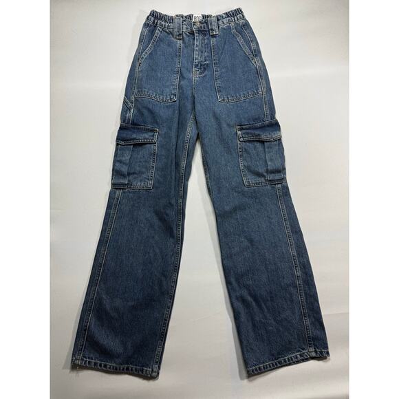 BDG Denim - BDG Urban Outfitters Women's Baggy Cargo Blue  Jeans - Size 25x32 (24x30)*